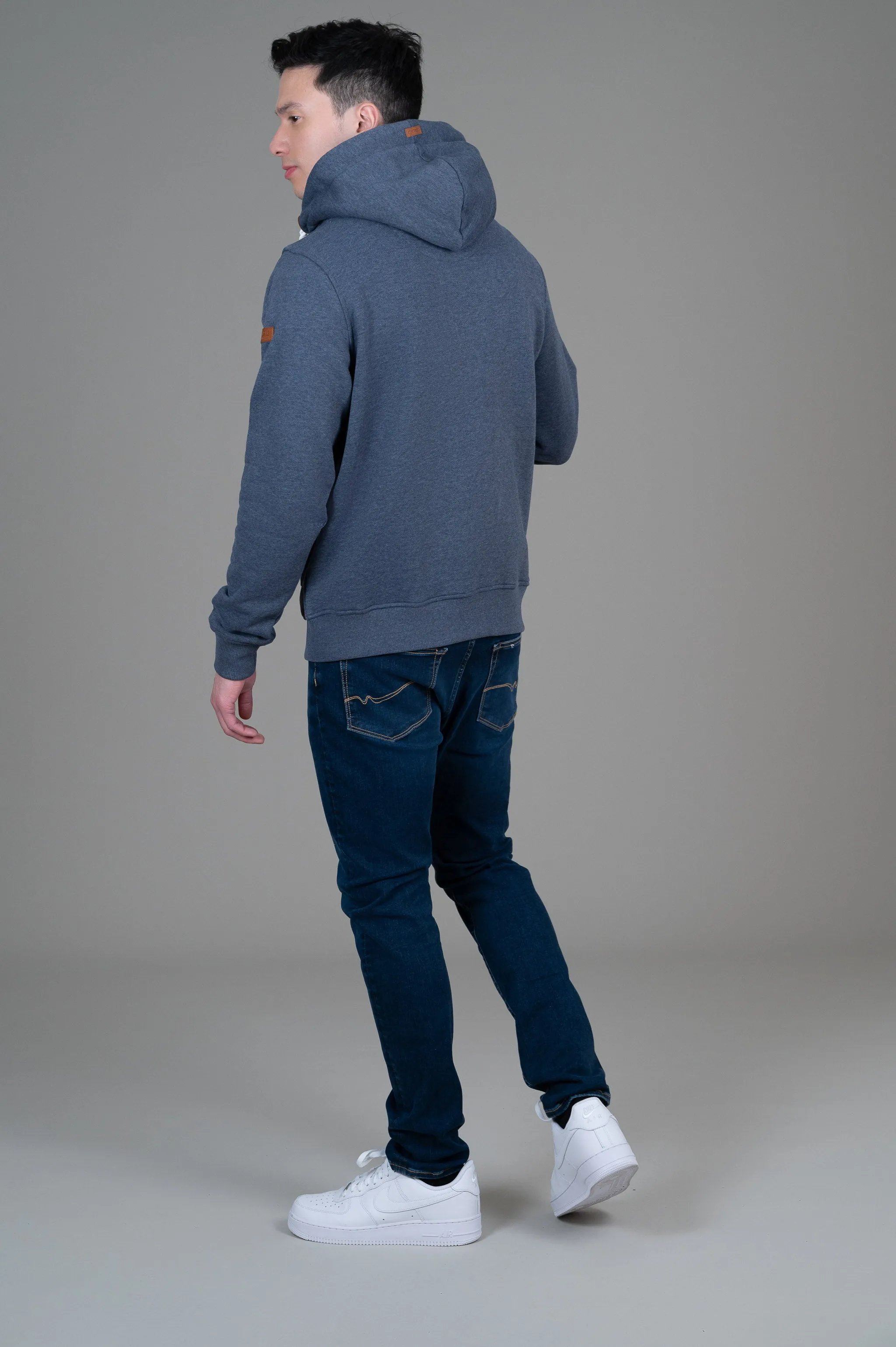 Zeus Navy Full-Zip Hoodie